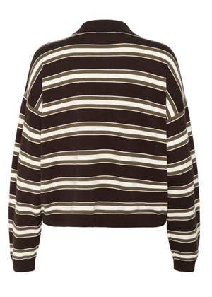 Paige polo bluse Mole/Dark beech Gestuz 